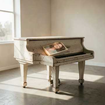 钢琴上的旧照片
