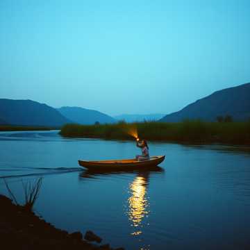 沱江上的手电筒