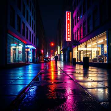 霓虹行走的影子