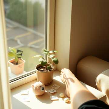 把夕阳揉碎成指尖的温度