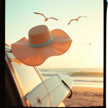 孙馨月的海滩草帽