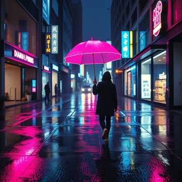 霓虹独行伞