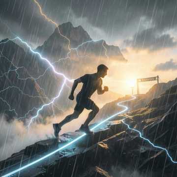 雨夜闪电追光者