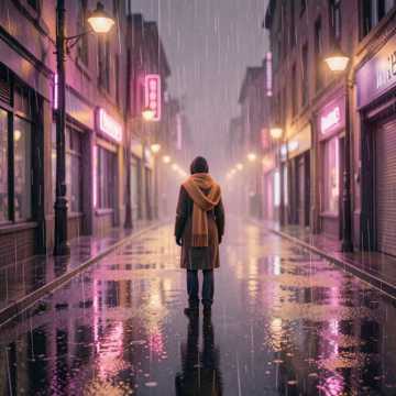 玻璃上的雨痕