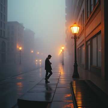 一个人的街灯疗伤