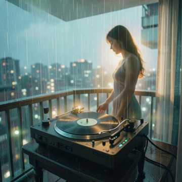 旧唱机的雨声