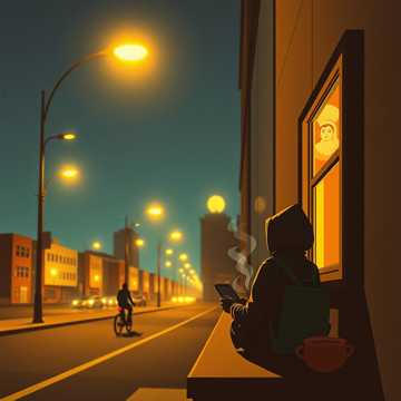 路灯数到第七盏