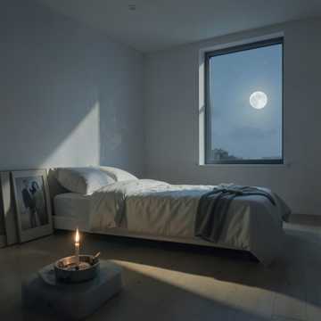 烟灰跌进月光里