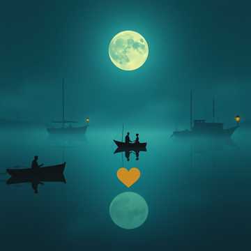 淮海月照双人舟