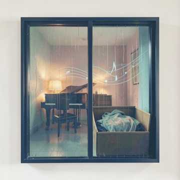 玻璃窗上的雨痕