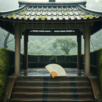 檐角雨线摹银发