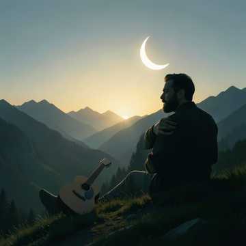 父亲肩头的月亮