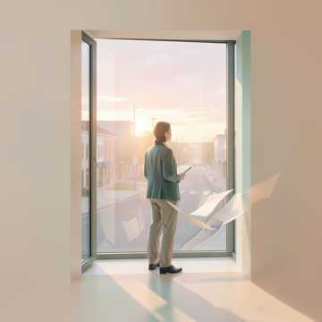 晨曦在自己肩膀上