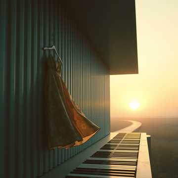 碎花裙与铁围墙