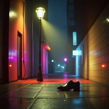 烟灰落到皮鞋上