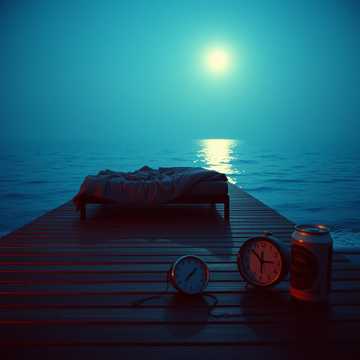 退潮后的单人床