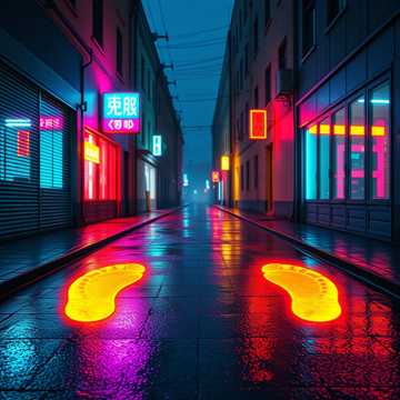 霓虹鞋印