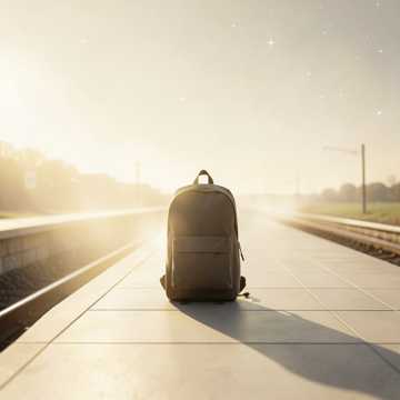 晨光熨平的行囊