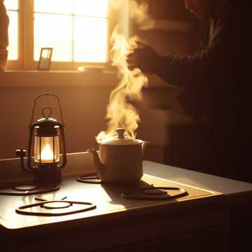 灶台上的一碗热