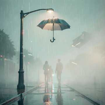 每当想起你窗外就下雨