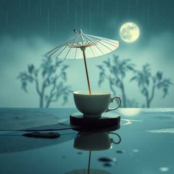 半盏烟雨梳柳影