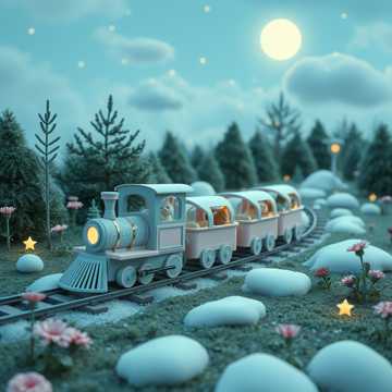 月光小火车转圈圈