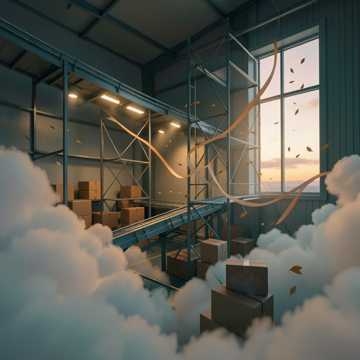 货物在暮色里绽放