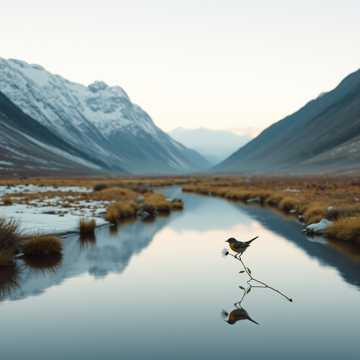 山雀衔着格桑花