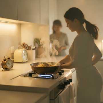 灶台上的那碗面