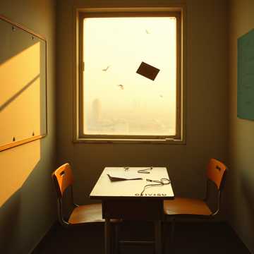 破旧信封与晚风