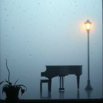 玻璃窗上的雨痕