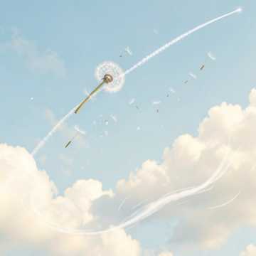 蒲公英在云上飞