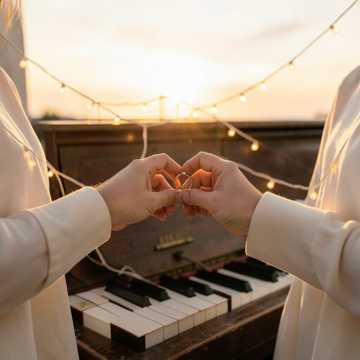 白首步调拨弄婚戒