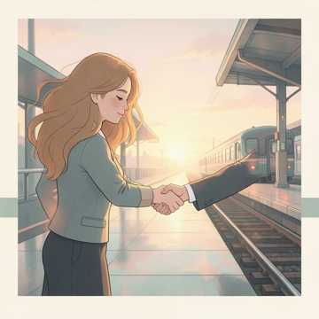 车站的三个夕照