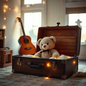 行囊里的绒布熊