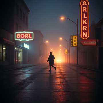 霓虹熄灭的街口