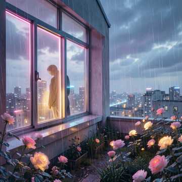 霓虹窗台的眼泪